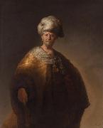 REMBRANDT Harmenszoon van Rijn A Man in oriental dress known as china oil painting artist